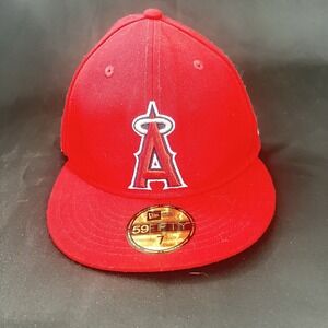 New Era‎ 59FIFTY Los Angeles Angels Red Fitted Cap Size 7 MLB